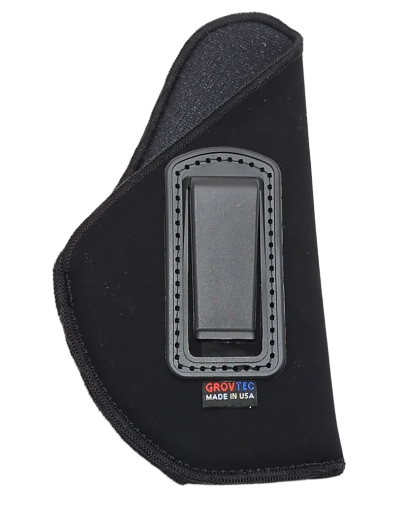GrovTec US Inc GTHL14112R Inside The Pants IWB Size 12 Black Suede Compatible w/Glock 26/27/33 Belt Clip Mount Right Hand
