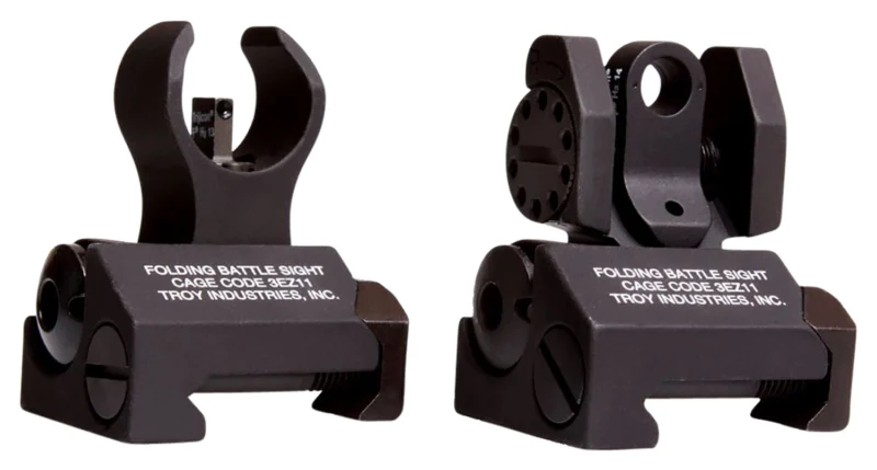 Troy Ind SSIGIARSTBT00 Tritium Micro BattleSight Set HK Front & Round Rear Black Hardcoat Anodized