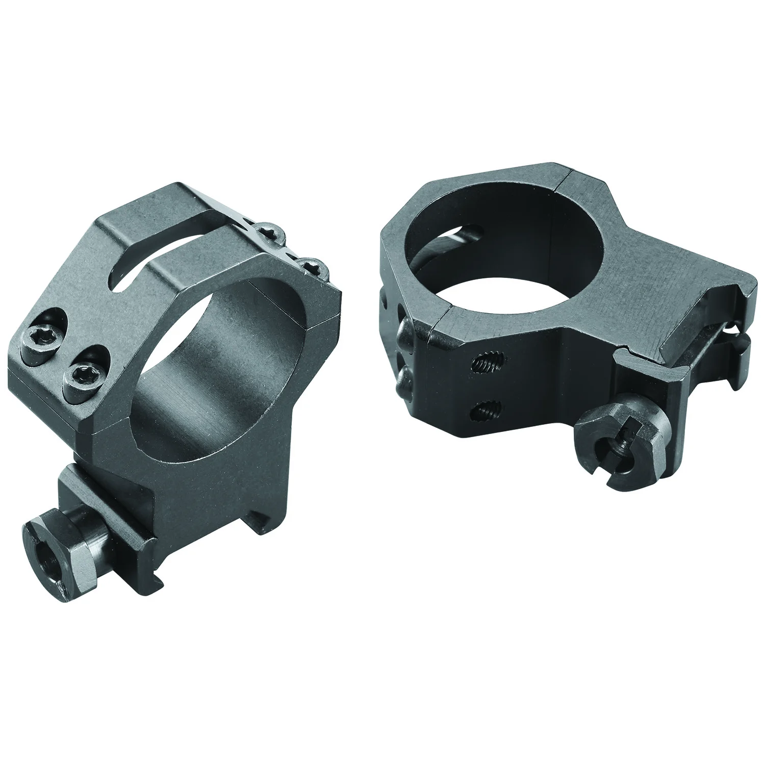 Weaver Mounts 48367 Four-Hole Skeleton Rings Matte Black 30mm Extra High