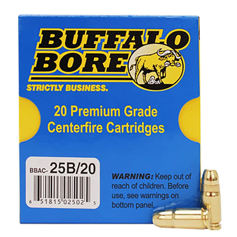 Buffalo Bore Ammunition 25B20 Heavy Strictly Business 357Sig 125gr Full Metal Jacket Flat Nose 20 Per Box/12 Case
