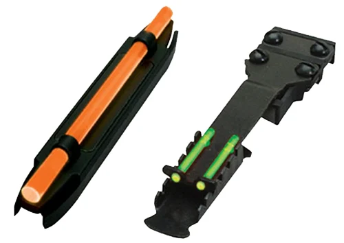HiViz C3002 C-Series Magnetic Turkey/Deer Sight Set Black | Orange Fiber Optic Front Sight Green Fiber Optic Rear Sight