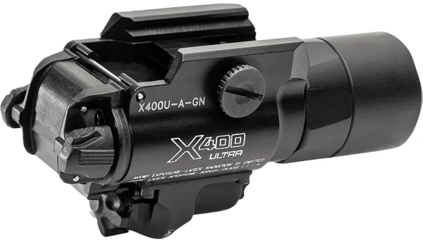 SureFire X400UAGN X400U-A-GN Ultra Black Anodized 1,000 Lumens White LED/Green Laser