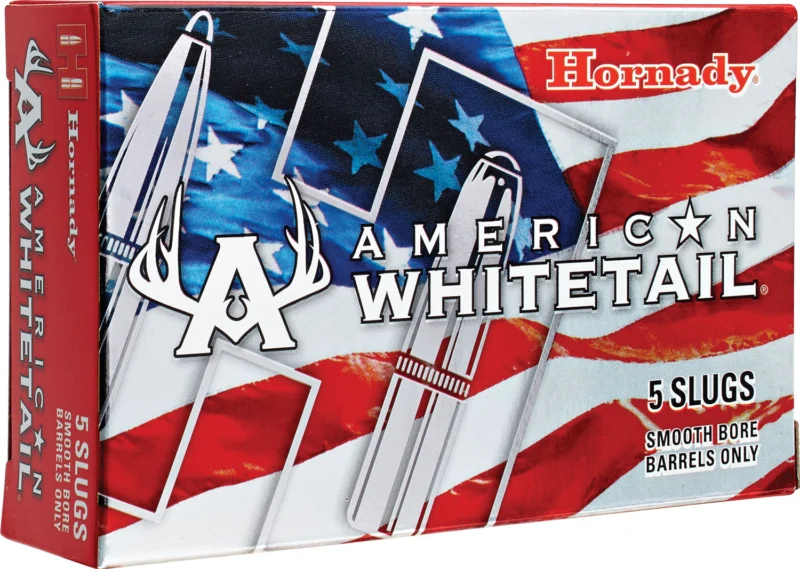Hornady 86234 American Whitetail 12 Gauge 2.75" 1 oz Rifled Slug Shot 5 Per Box/ 20 Case