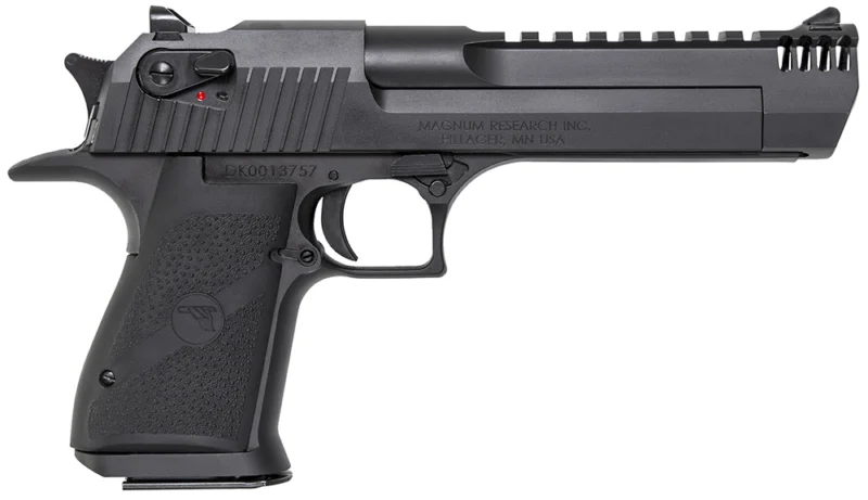 Magnum Research DE357IMB Desert Eagle Mark XIX 357 Mag 6" with Muzzle Brake 9+1 Matte Black Carbon Steel Frame & Slide Black Rubber Grip