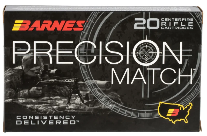 Barnes Bullets 30728 Precision Match 338Lapua Mag 300gr Open Tip Match Boat Tail 20 Per Box/10 Case