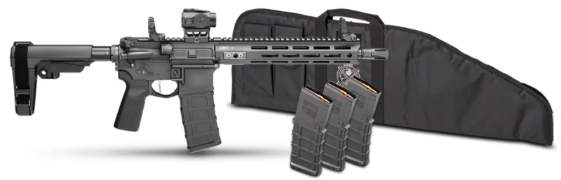 Springfield Armory STV9115556BPV2PAC SAINT Victor V2 Gear Pac 5.56 NATO 30+1 11.50" Black Melonite Barrel, M-LOK Handguard, Black Hardcoat Anodize Aluminum Receiver w/Picatinny Rail, Black Polymer SB