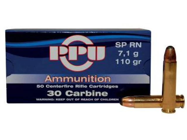 PPU 30 CARBINE SP 110GR 50RD BOX 10 BOXES PER CASE