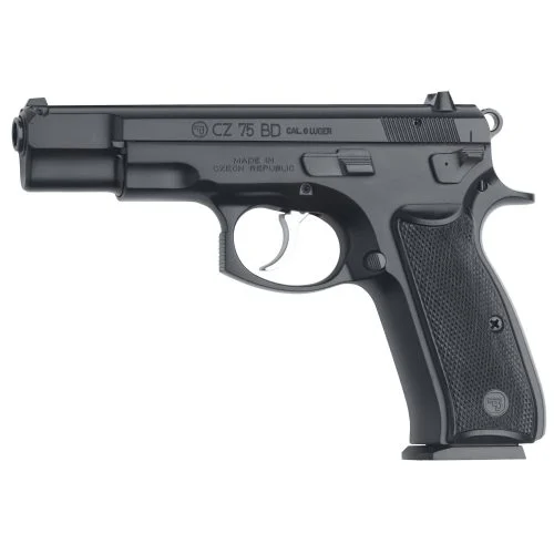 CZ 75BD 9MM BLACK FIXED SIGHTS, DECOCKER, 2-16RD MAGS