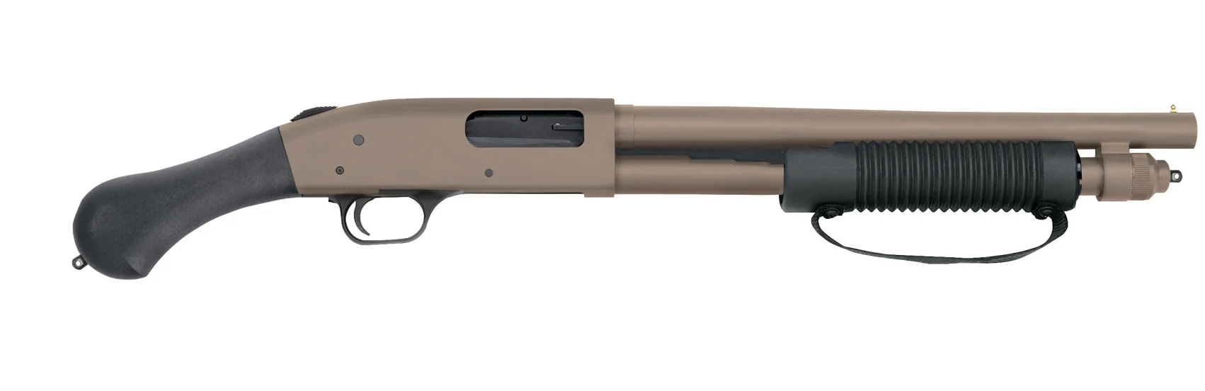 Mossberg 590 Shockwave 12 Gauge 14.375 in FDE with Raptor bird's-head grip