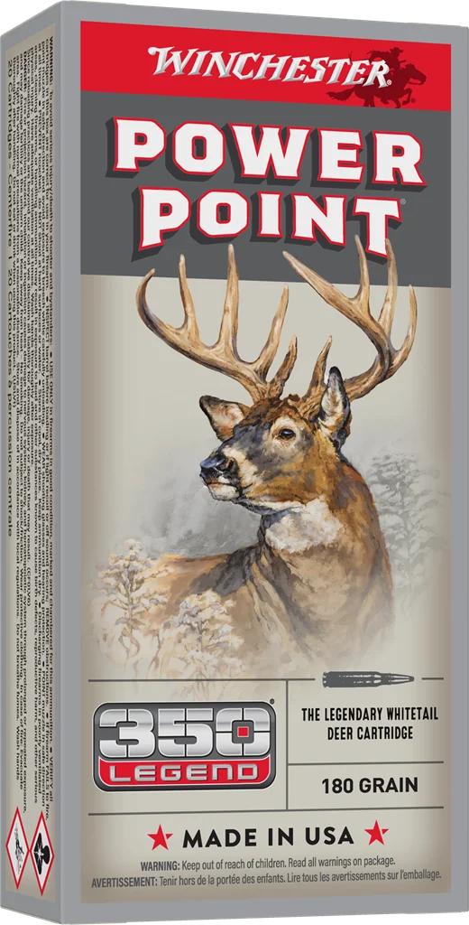 WINCHESTER SUPER X POWER POINT 350LGND 180G 20RD BX 200RD CASE