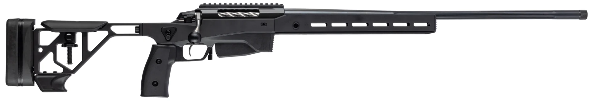 Tikka T3x Ace Game 7mm Remington Magnum 24in fluted threaded barrel black Cerakote aluminum chassis rifle